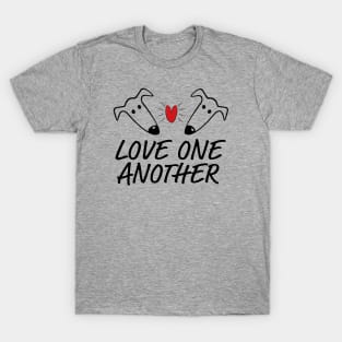 Two Greyhounds Love One Another T-Shirt